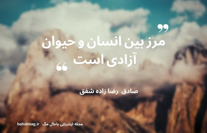 مرز بین انسان و حیوان آزادی است