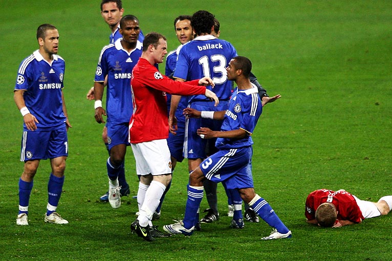 فینال لیگ قهرمانان 2008 چلسی منچستر درگیری بالاک