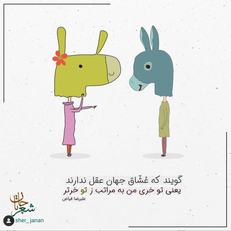 عکس نوشته گویند که عشاق جهان عقل ندارند