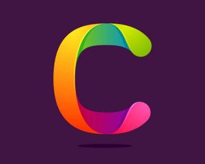 حرف c برای پروفایل رنگارنگ