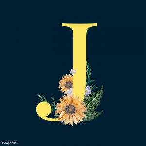 عکس پروفایل حرف j زرد رنگ