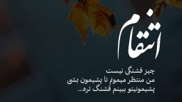 عکس نوشته انتقام چیز قشنگی نیست