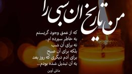 عکس نوشته من تاریخ آن شبی را که از عمق وجود گریستم