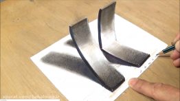 ویدیوی آموزش نقاشی حرف K به صورت سه بعدی