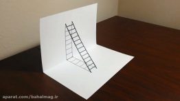 ویدیوی آموزش نقاشی نردبان به صورت ۳ بعدی