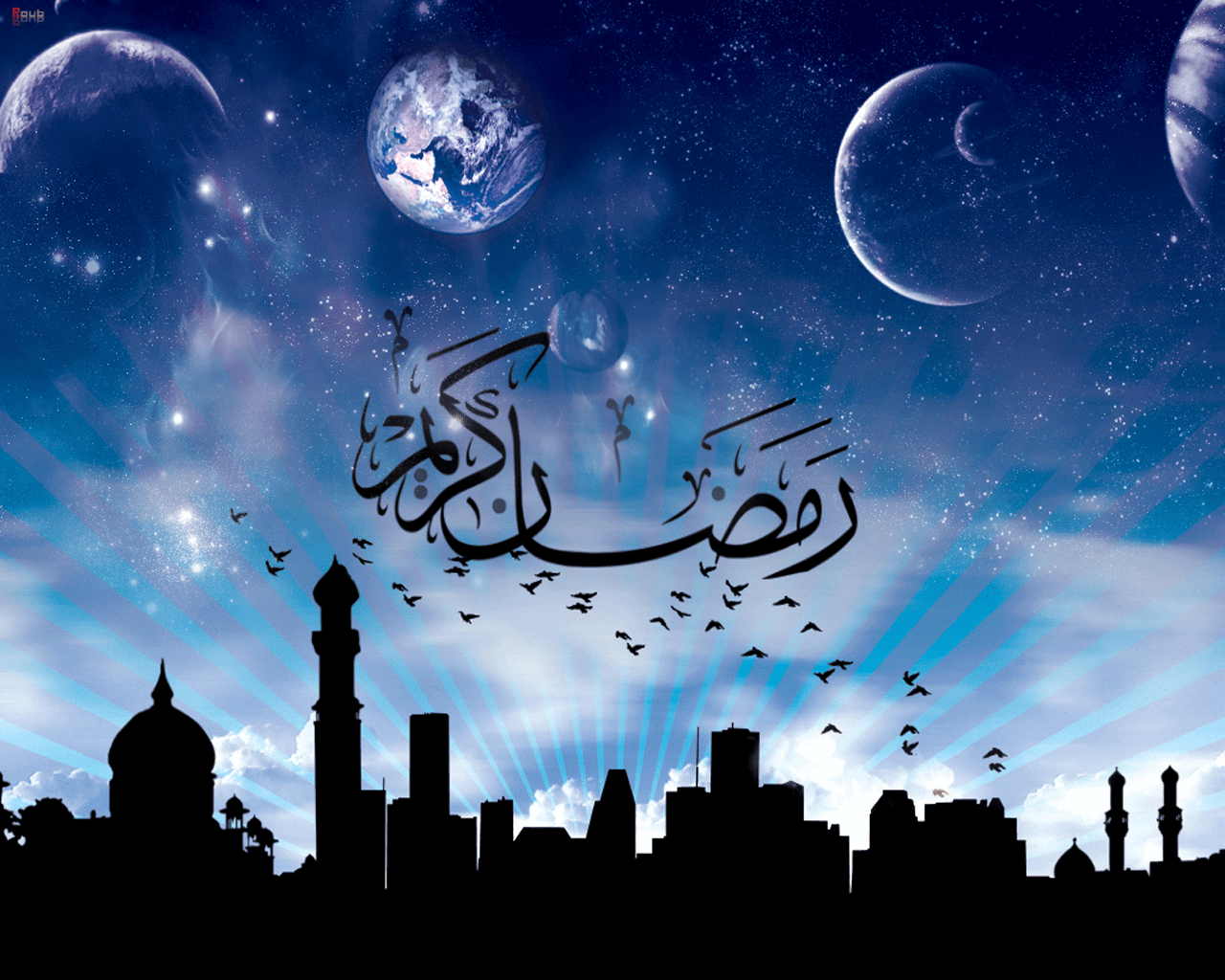 پروفایل ماه مبارک رمضان و آسمان