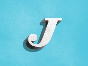 تصاویر حرف j انگلیسی با زمینه آبی