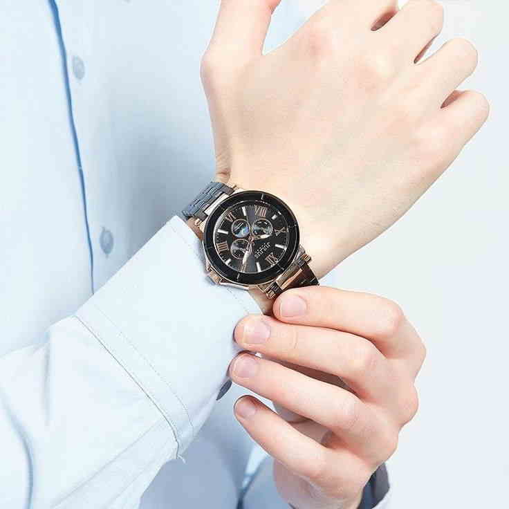 پروفایل دیدنی و شیک استایل روشن با ساعت با پس زمینه مشکی و تیره
