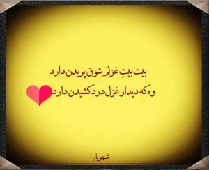 عکس نوشته شعر شهریار