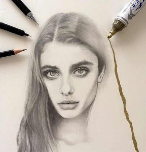 عکس پروفایل طراحی چهره زن