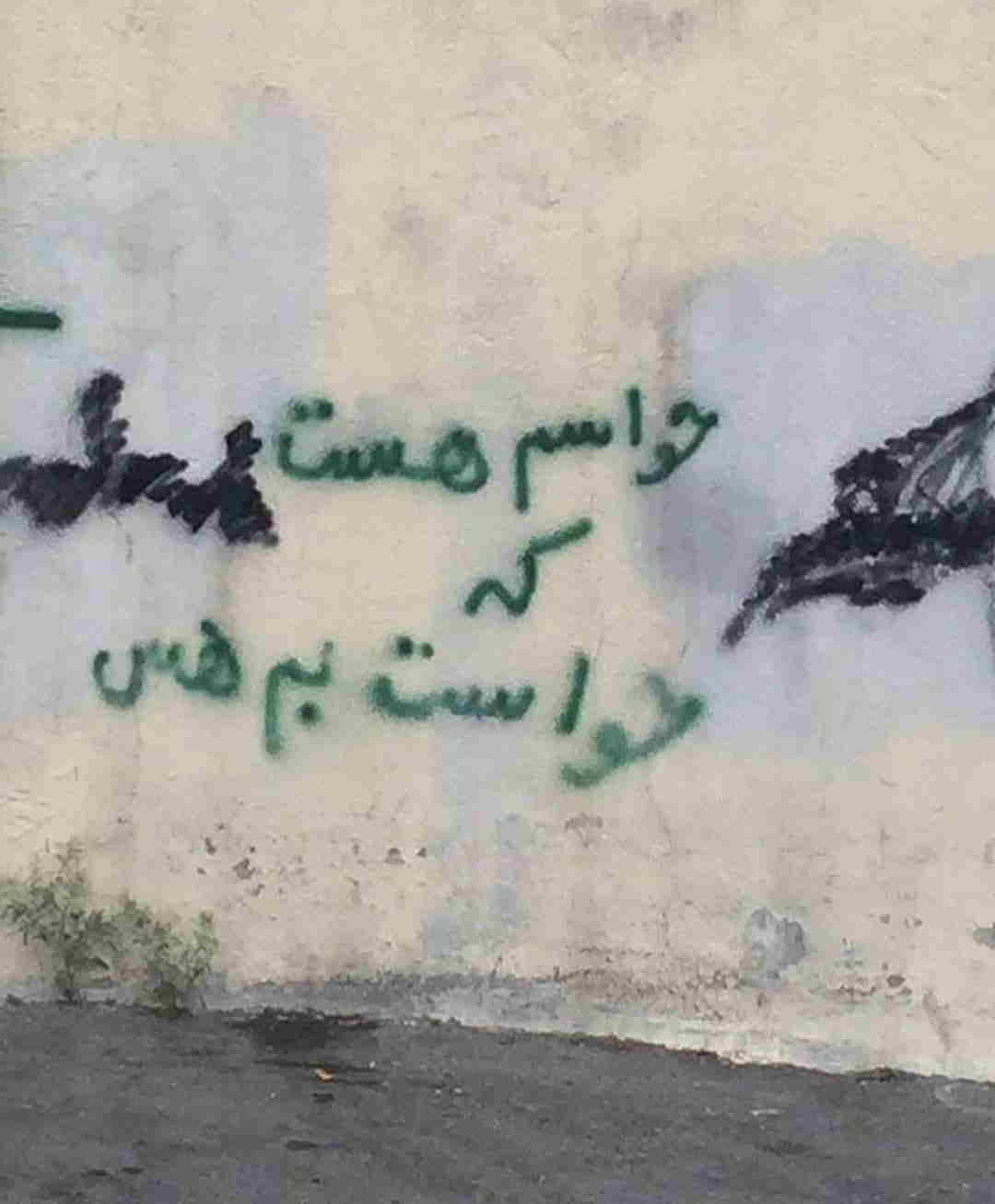 دیوار نویس حواسم هست که حواست بهم هس