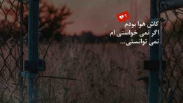 عکس نوشته کاش هوا بودم