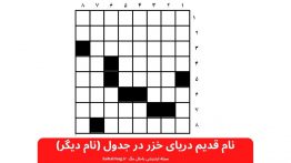 نام قدیم دریای خزر در جدول (نام دیگر)