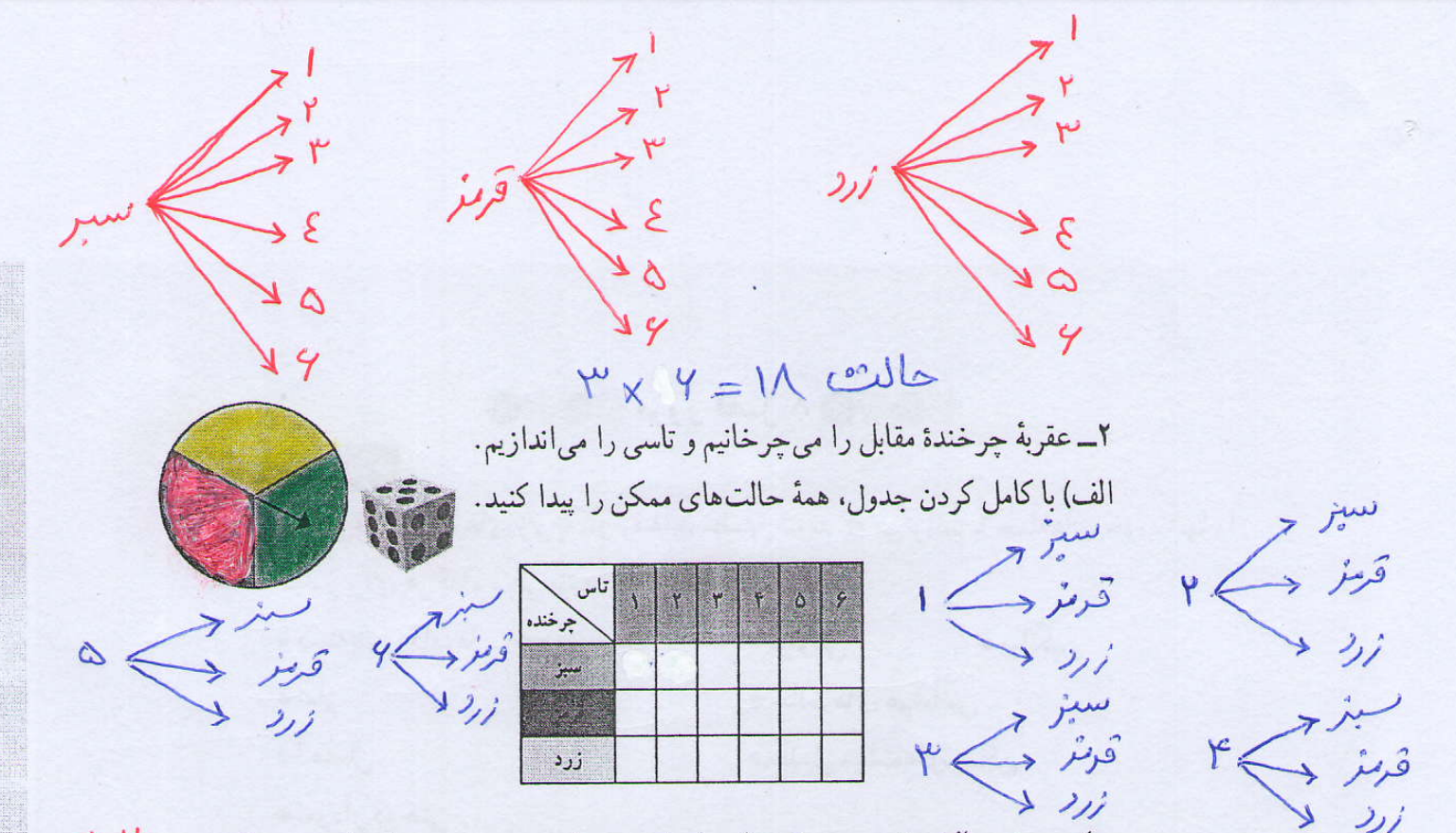 جواب تمرین صفحه 134 و 135 ریاضی هشتم1