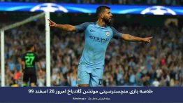 خلاصه بازی منچسترسیتی مونشن گلادباخ امروز ۲۶ اسفند ۹۹