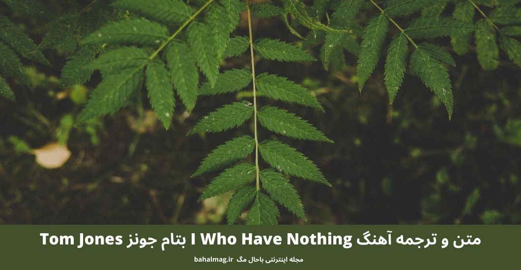 متن و ترجمه آهنگ I Who Have Nothing بتام جونز Tom Jones