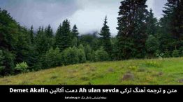 متن و ترجمه آهنگ ترکی Ah ulan sevda دمت آکالین Demet Akalin
