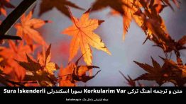متن و ترجمه آهنگ ترکی Korkularim Var سورا اسکندرلی Sura İskenderli