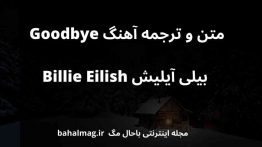 متن و ترجمه آهنگ Goodbye بیلی آیلیش Billie Eilish