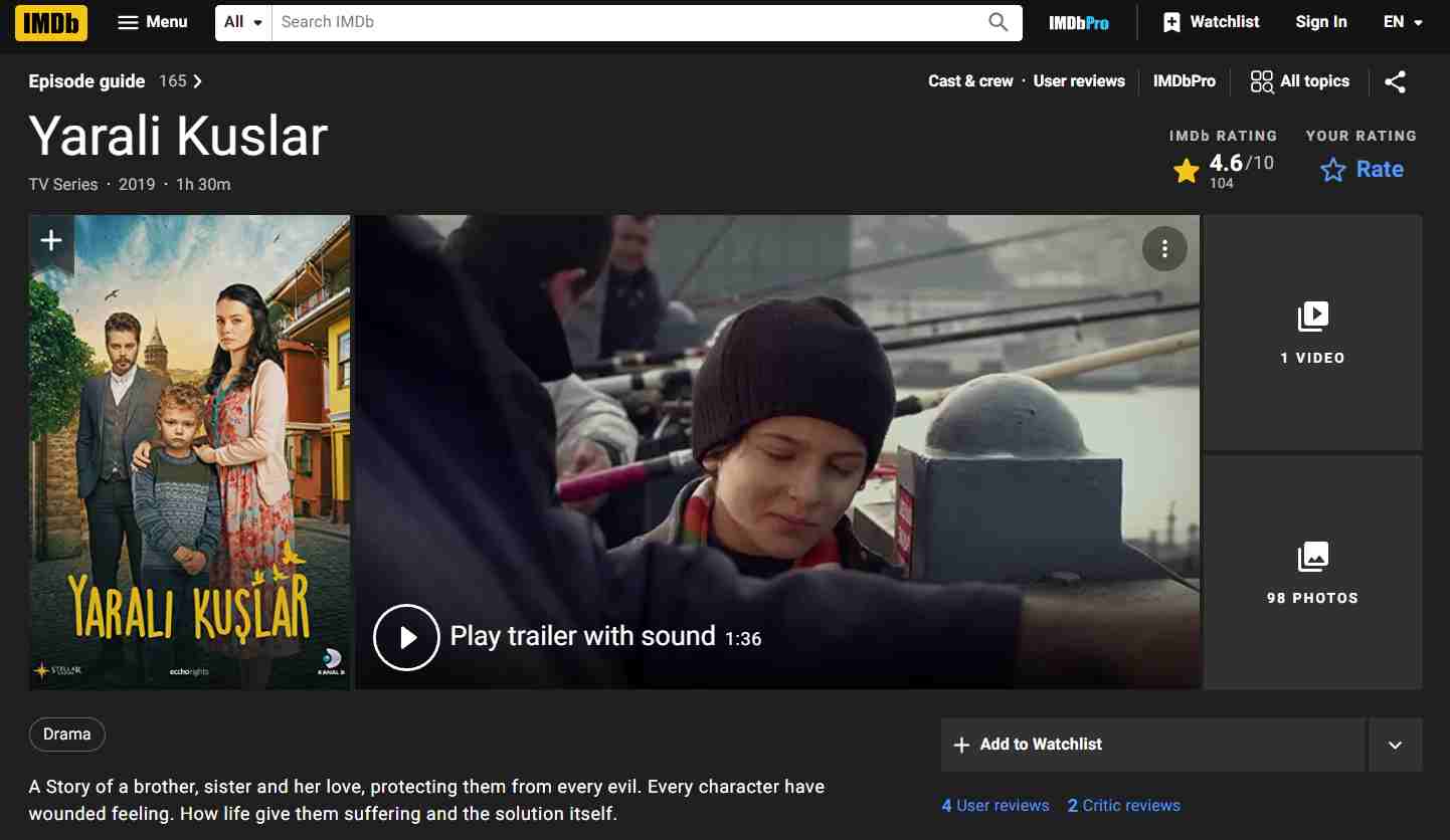مشخصات IMDB سریال قضاوت