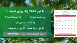 ۶ تیر ۱۴۰۲ چه روزی است ؟
