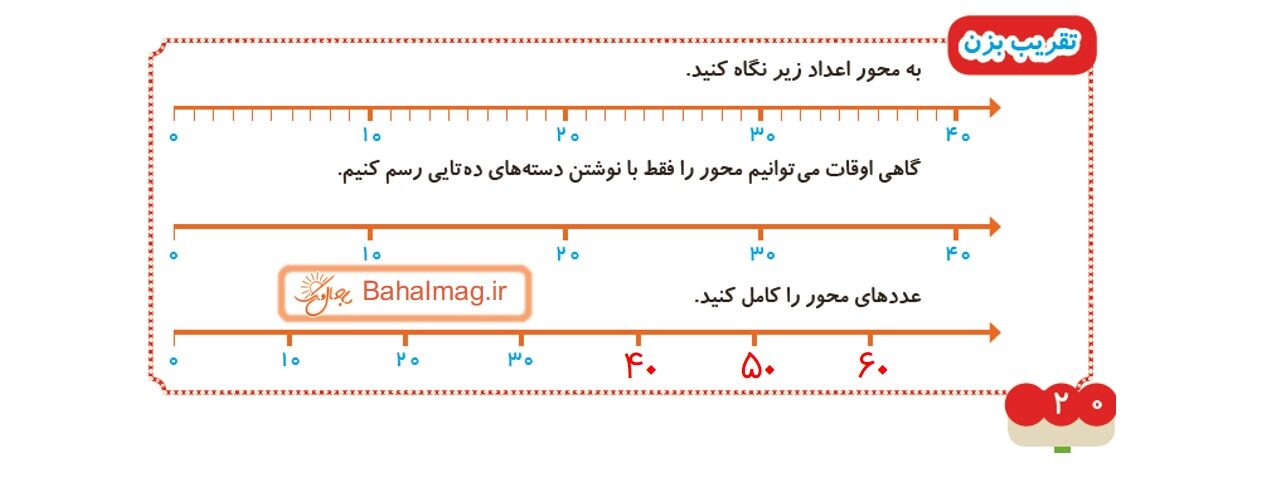 جواب صفحه 20 ریاضی دوم قسمت دوم