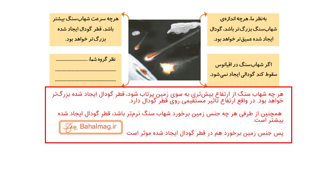 جواب آزمایش کنید صفحه 3 علوم ششم قسمت دوم