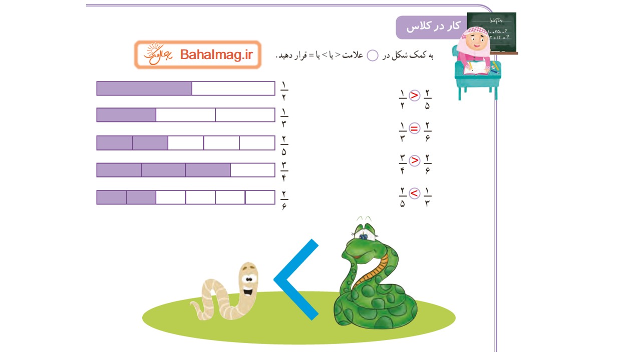 جواب کار در کلاس صفحه 56 ریاضی سوم قسمت اول