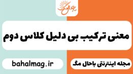 معنی ترکیب بی دلیل کلاس دوم