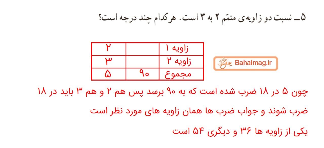 جواب صفحه 104 و 105 ریاضی ششم قسمت ششم