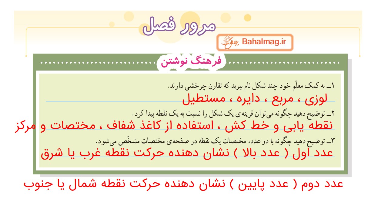 جواب صفحه 83 و 84 ریاضی ششم قسمت اول