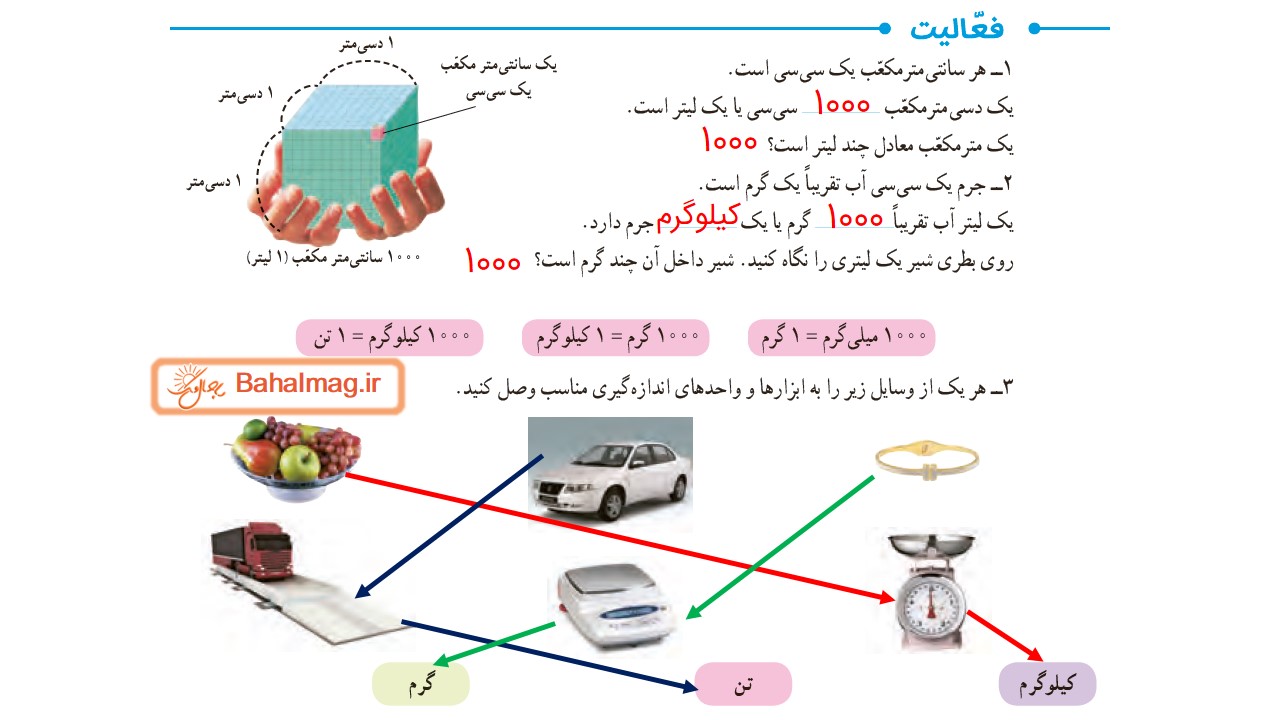 جواب صفحه 96 ریاضی ششم قسمت دوم