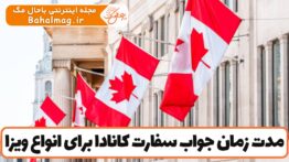 مدت زمان جواب سفارت کانادا برای انواع ویزا