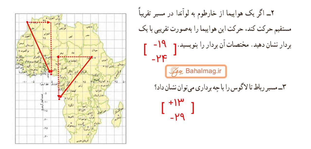 جواب صفحه 105 ریاضی هفتم قسمت سوم
