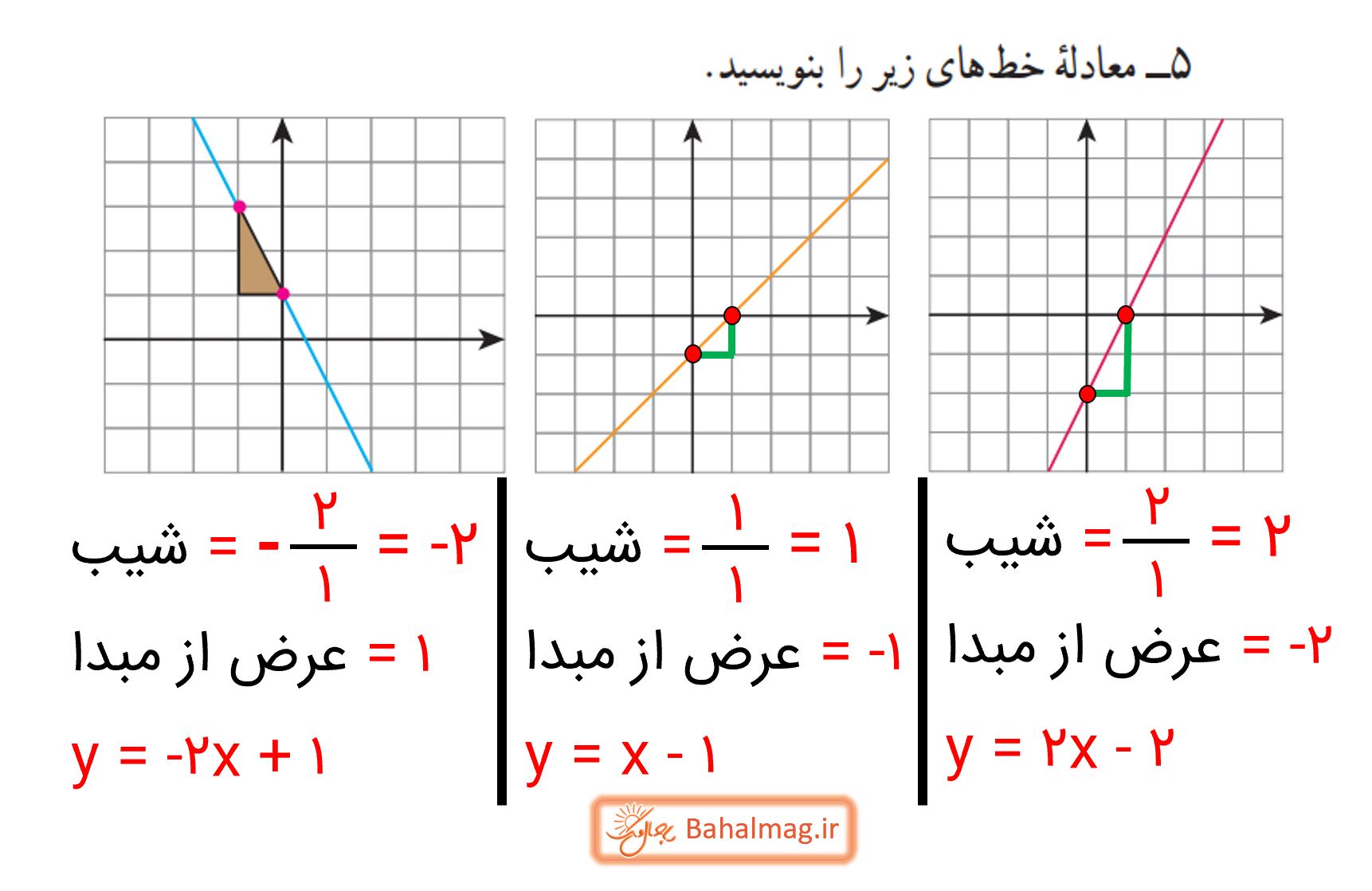 جواب تمرین صفحه 106 و 107 ریاضی نهم قسمت 8