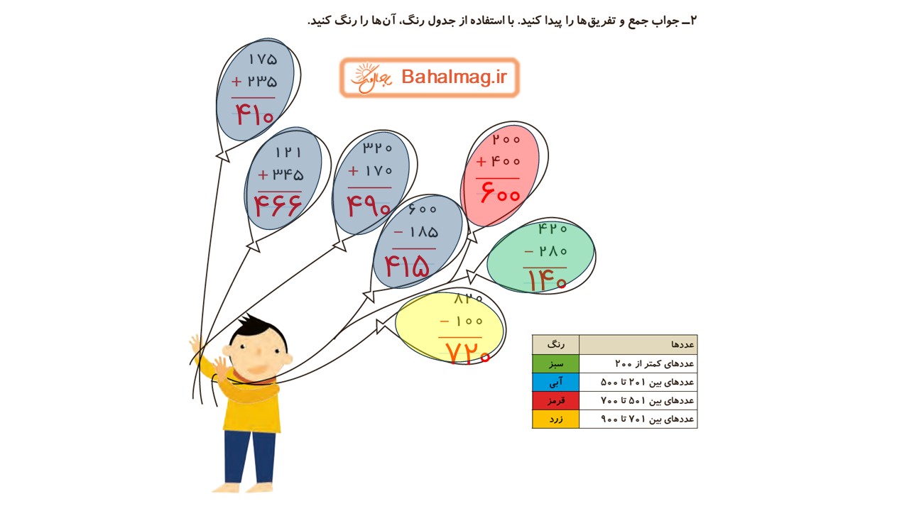 جواب صفحه 106 و 107 ریاضی دوم قسمت سوم