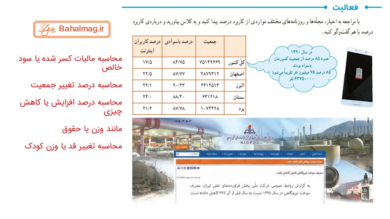 جواب صفحه 121 ریاضی ششم قسمت اول