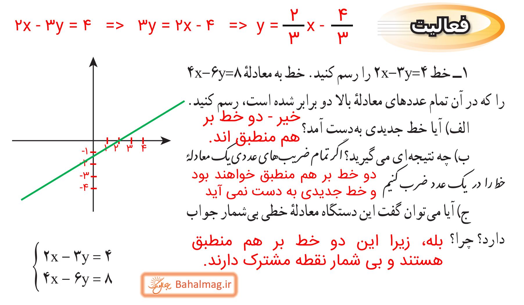 جواب فعالیت صفحه 109 و 110 ریاضی نهم قسمت 1
