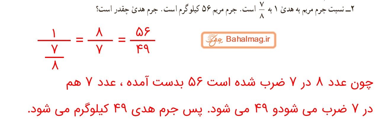 جواب صفحه 128 و 129 ریاضی ششم قسمت سوم