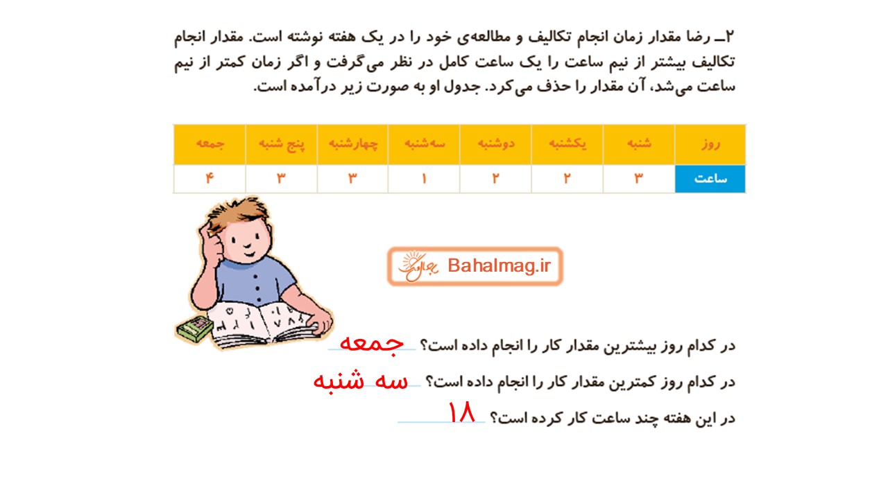 جواب صفحه 129 ریاضی دوم قسمت دوم