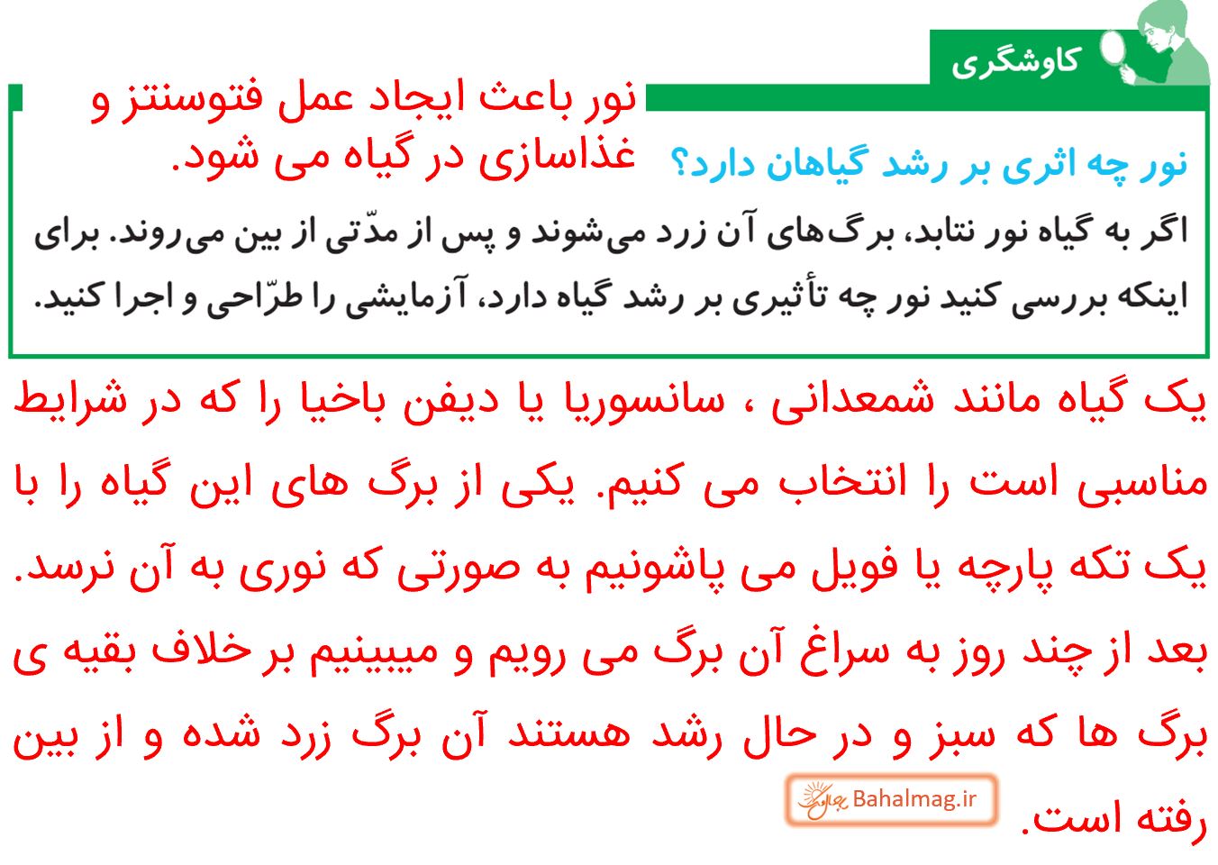 جواب کاوشگری صفحه 97 علوم پنجم
