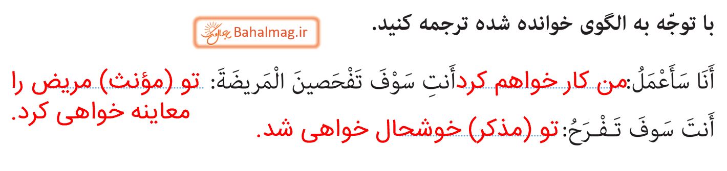 ترجمه ابتدای صفحه 39 عربی هشتم