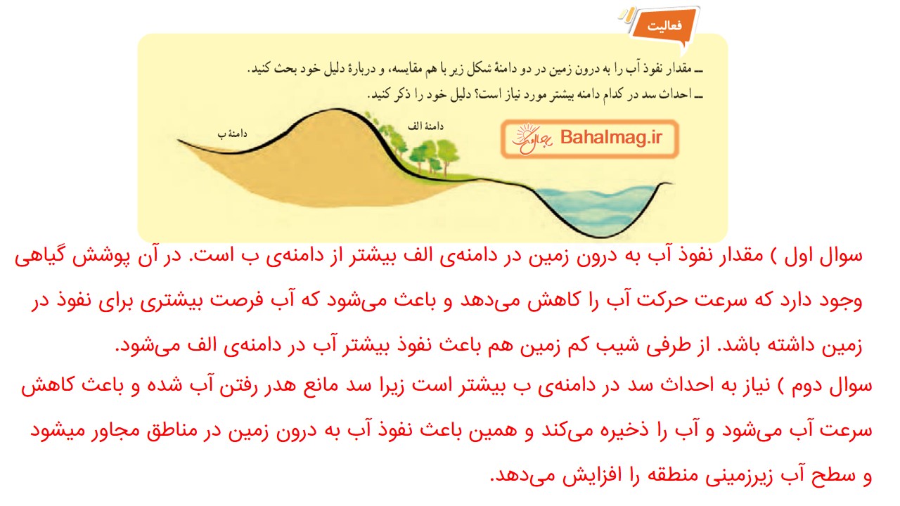 جواب صفحه 57 علوم هفتم قسمت اول