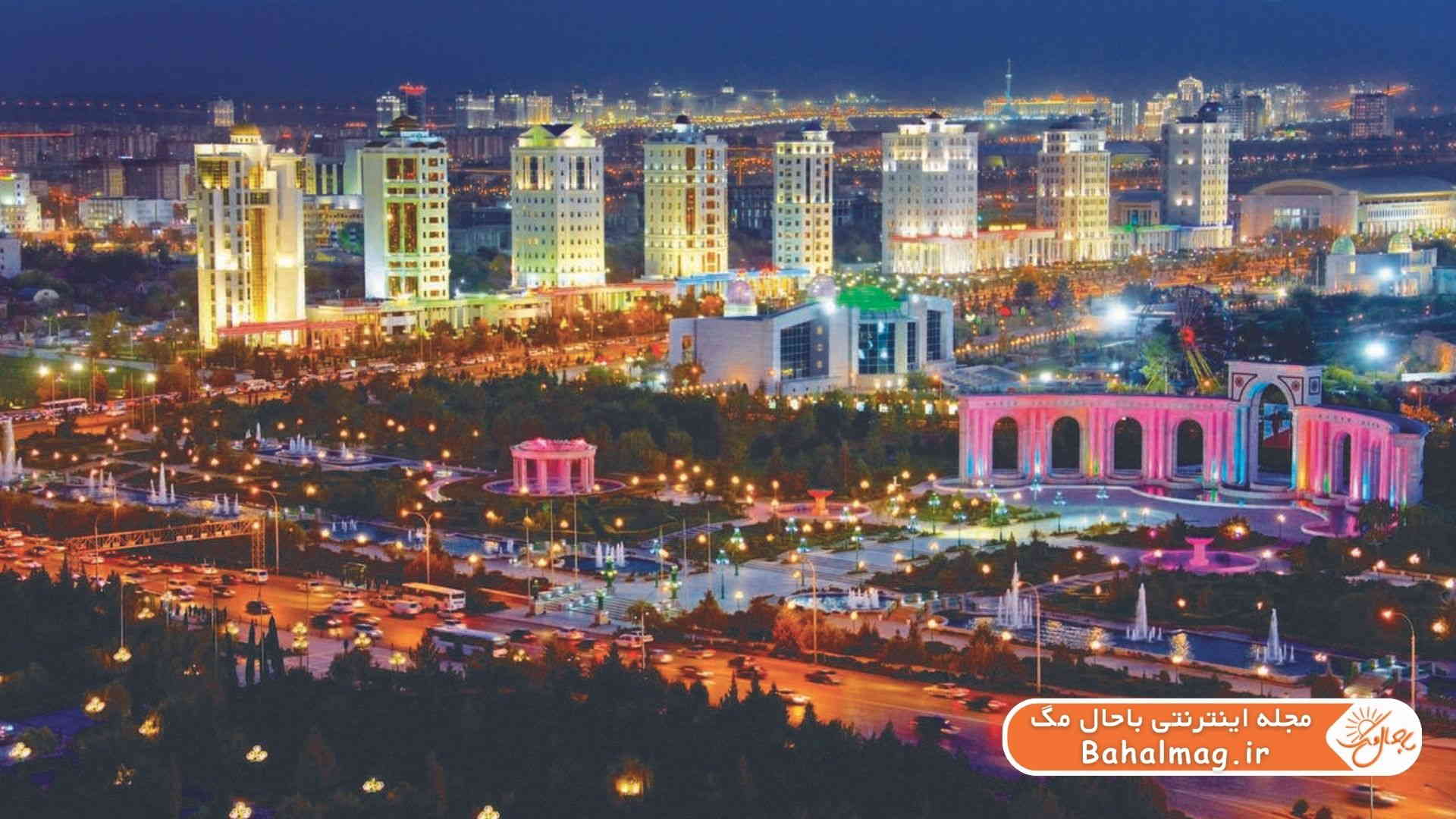 ترکمنستان در شب