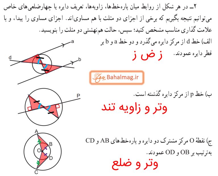 جواب تمرین صفحه 99 ریاضی هشتم 2