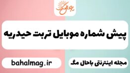 پیش شماره موبایل تربت حیدریه