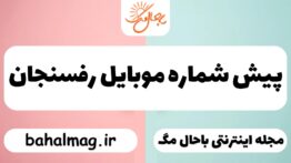 پیش شماره موبایل رفسنجان