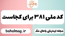 کد ملی ۳۸۱ برای کجاست