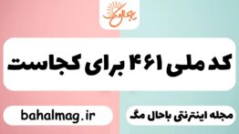 کد ملی ۴۶۱ برای کجاست