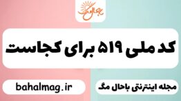 کد ملی ۵۱۹ برای کجاست
